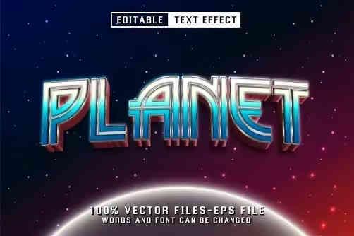 Planet Metalic Text - Editable Text Effect