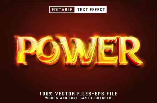 Power Editable Text Effect