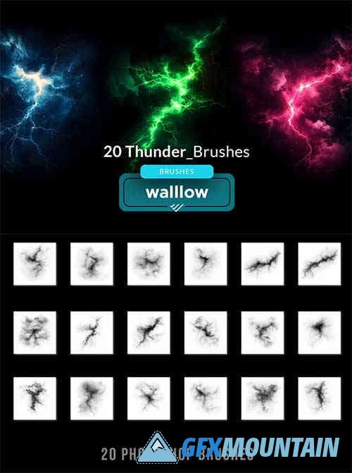 Thunder Effects Photoshop brushes