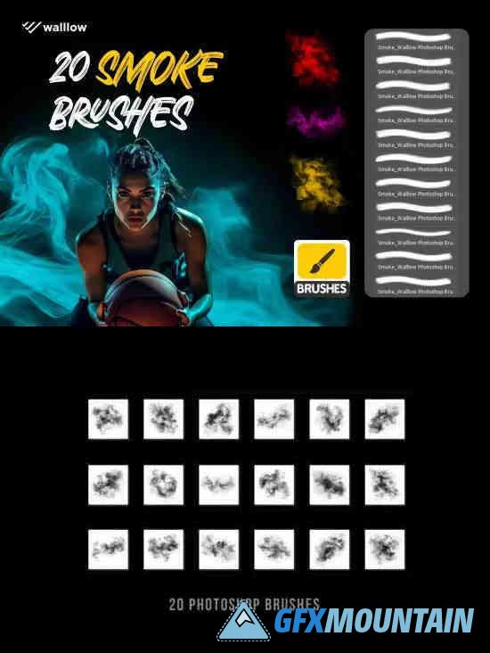 Realistic smoke photoshop brushes