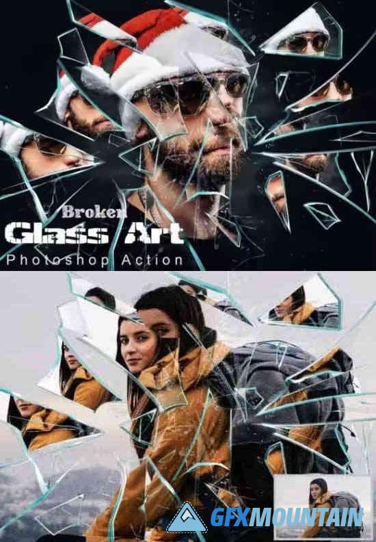 Broken Glass Art Photoshop Action