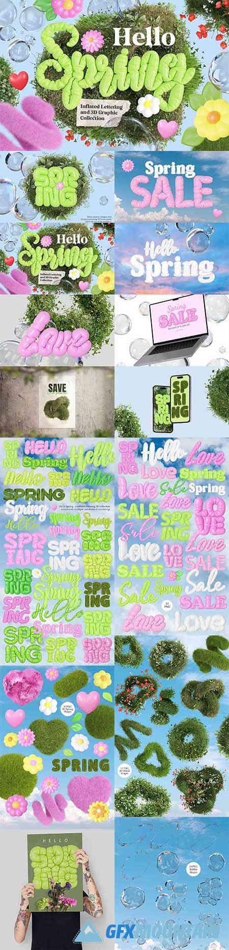 Hello Spring – 3D Lettering Set