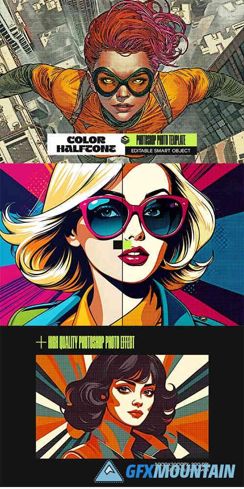 Color Halftone Photo Effect