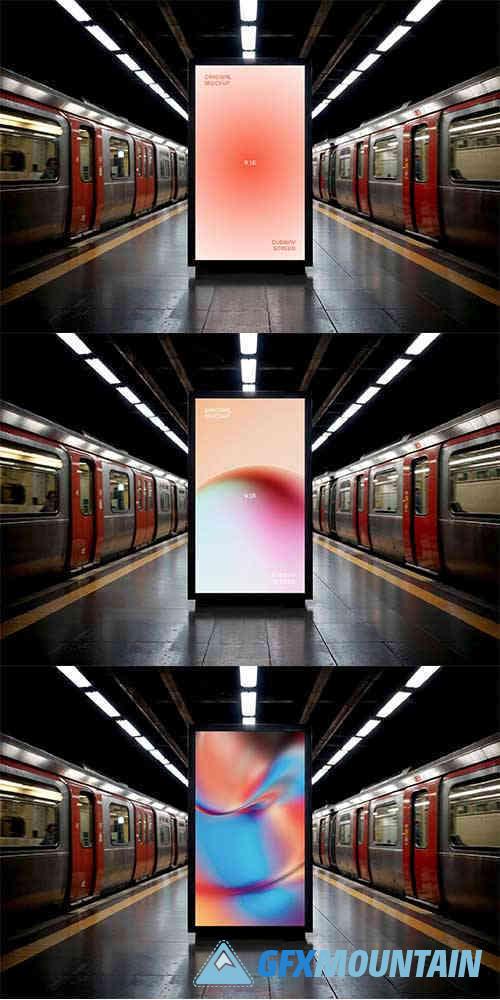 Subway Digital Signage Mockup