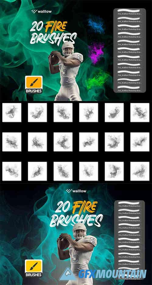 Fire and Smoke Photoshop Brushes