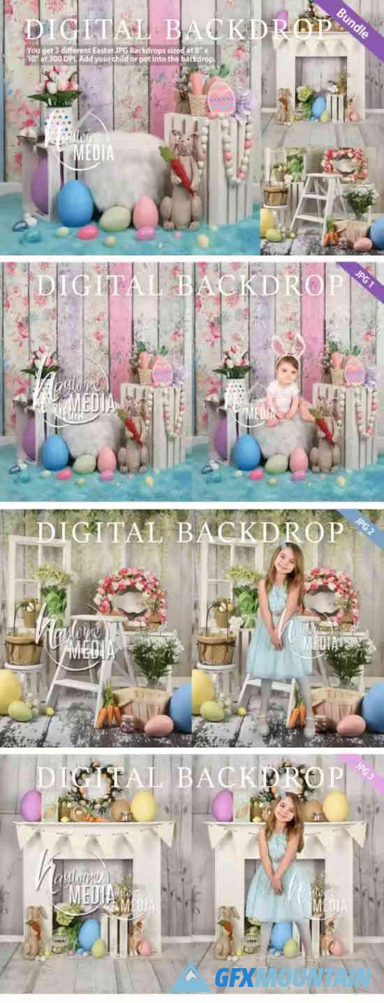 Easter Studio Backdrop Bundle Set