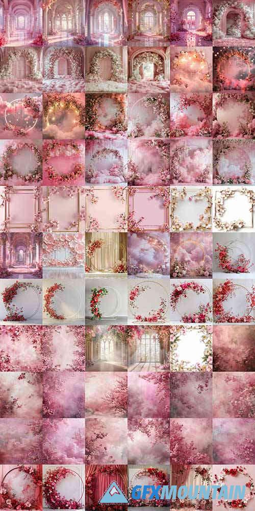 Floral Maternity Digital Backdrops