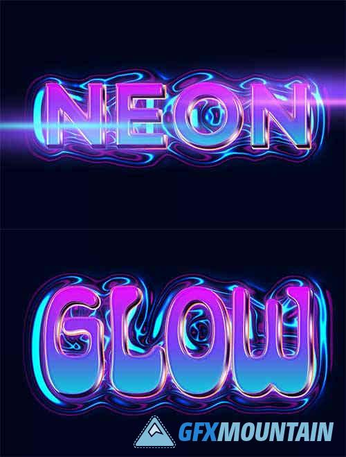 Liquid Neon Text Effect