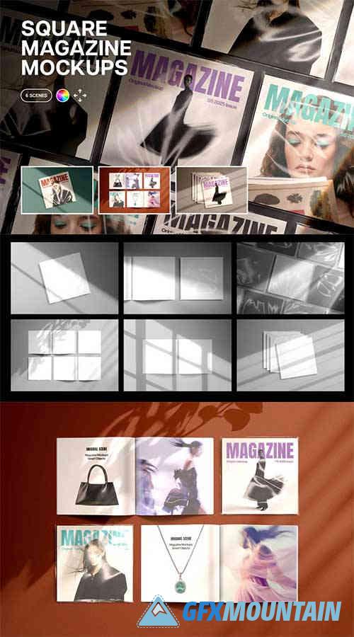Square Magazine Mockups