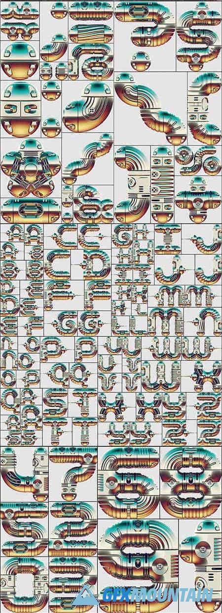 Chromo Robo - Color PNG Alphabet
