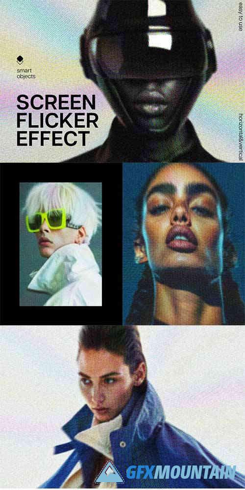 Screen Flicker Photo Effect