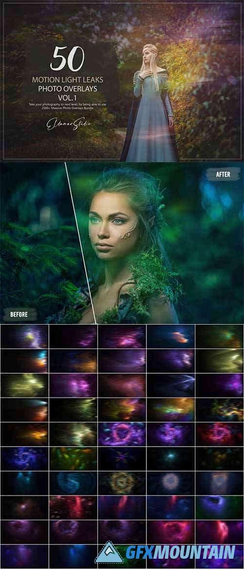 Motion Light Leaks Photo Overlays
