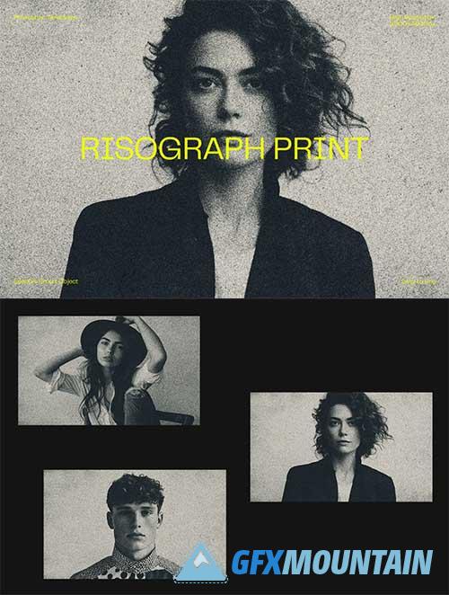 Risograph Print Photo Effect