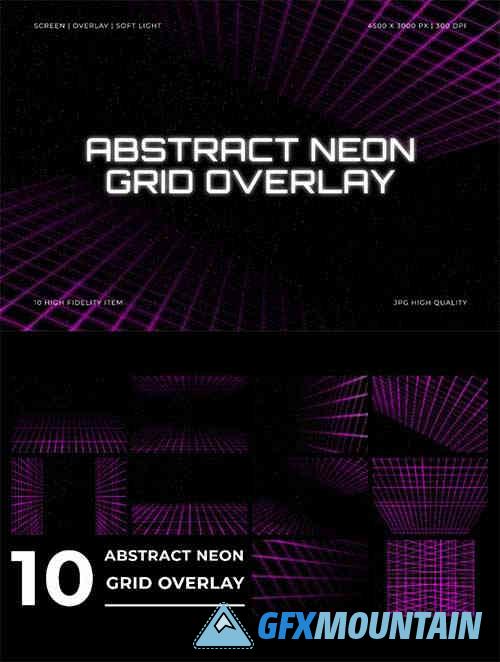 Abstract Neon Grid Background