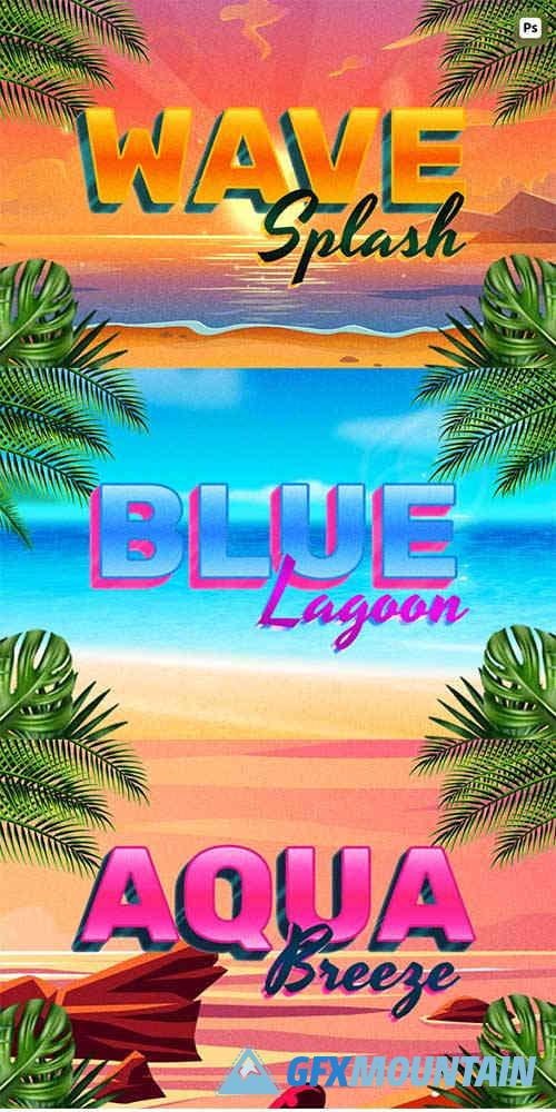 Ocean Summer Text Effect