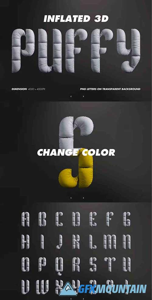 Inflated 3D Puffy Typography