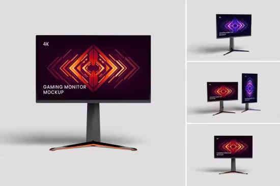 Gaming Monitor Mockup