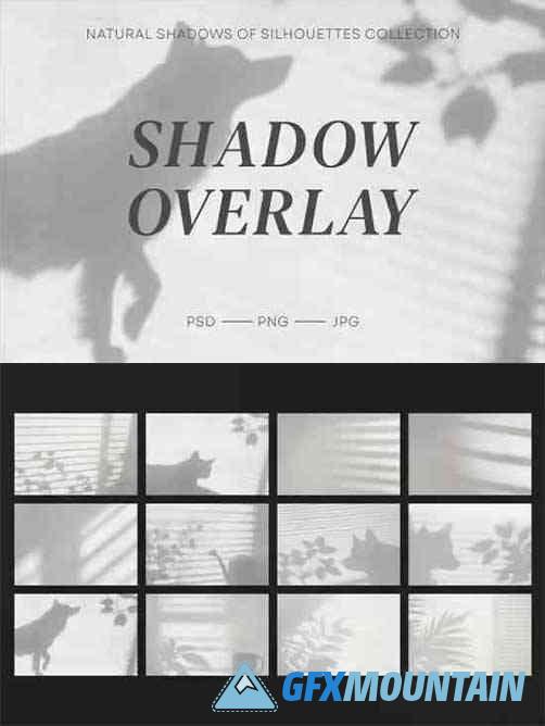 Floral Dog Shadows Overlays