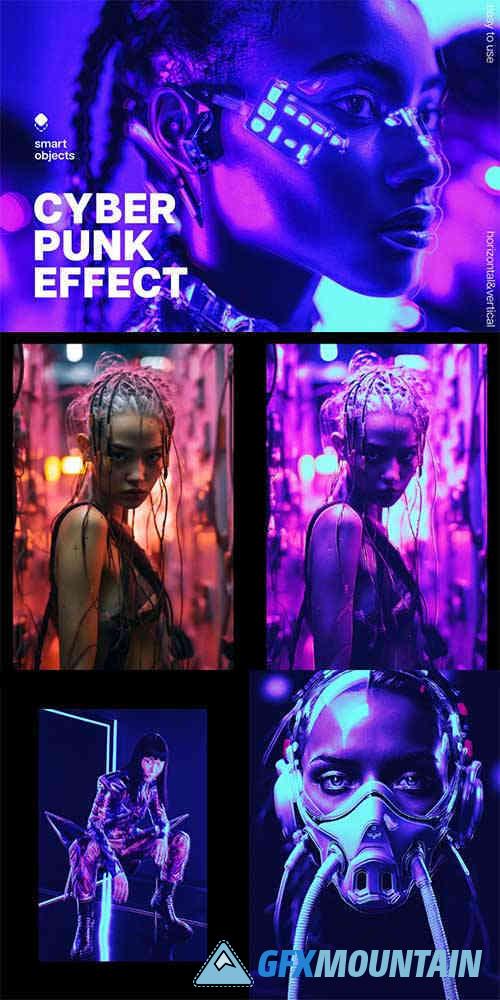 Bright Cyberpunk Photo Effect