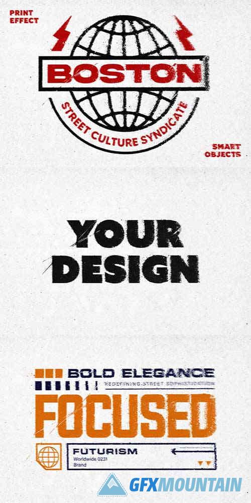 Stamp Print Text & Logo Effect