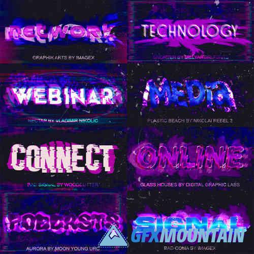 Glitch Fonts Pack