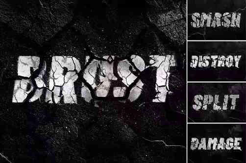 Broken Text Effect Set