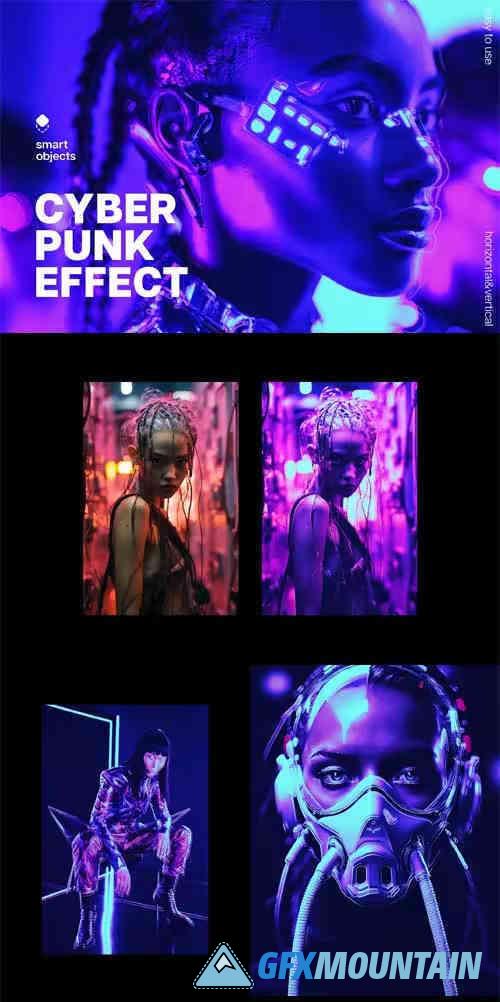 Cyberpunk Photo Effect