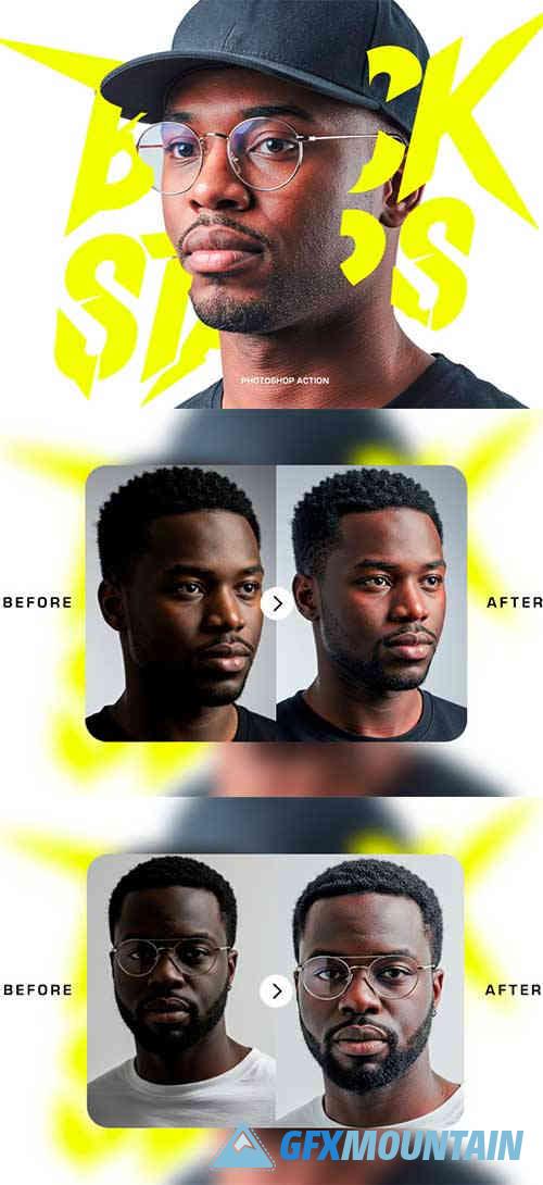 The Black Stars Photoshop Action