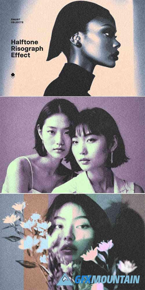 Halftone Risograph Effect