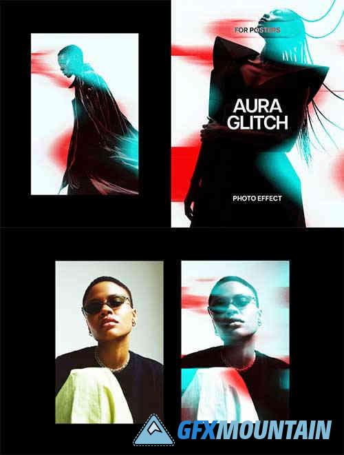 Aura Glitch Poster Effect