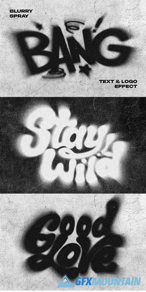 Blurry Spray Text & Logo Effect