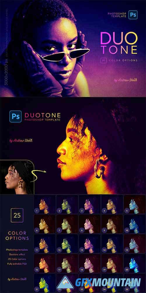 Duotone Grain Photo Template