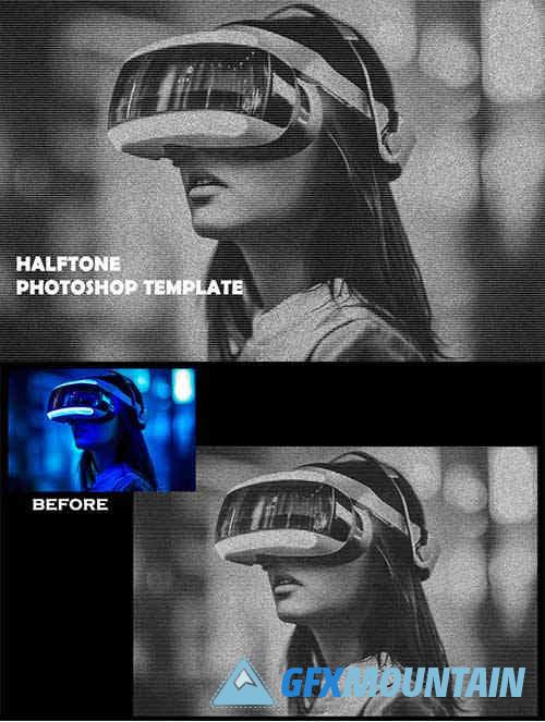 Halftone Photoshop Template