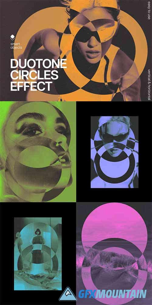 Duotone Circles Photo Effect