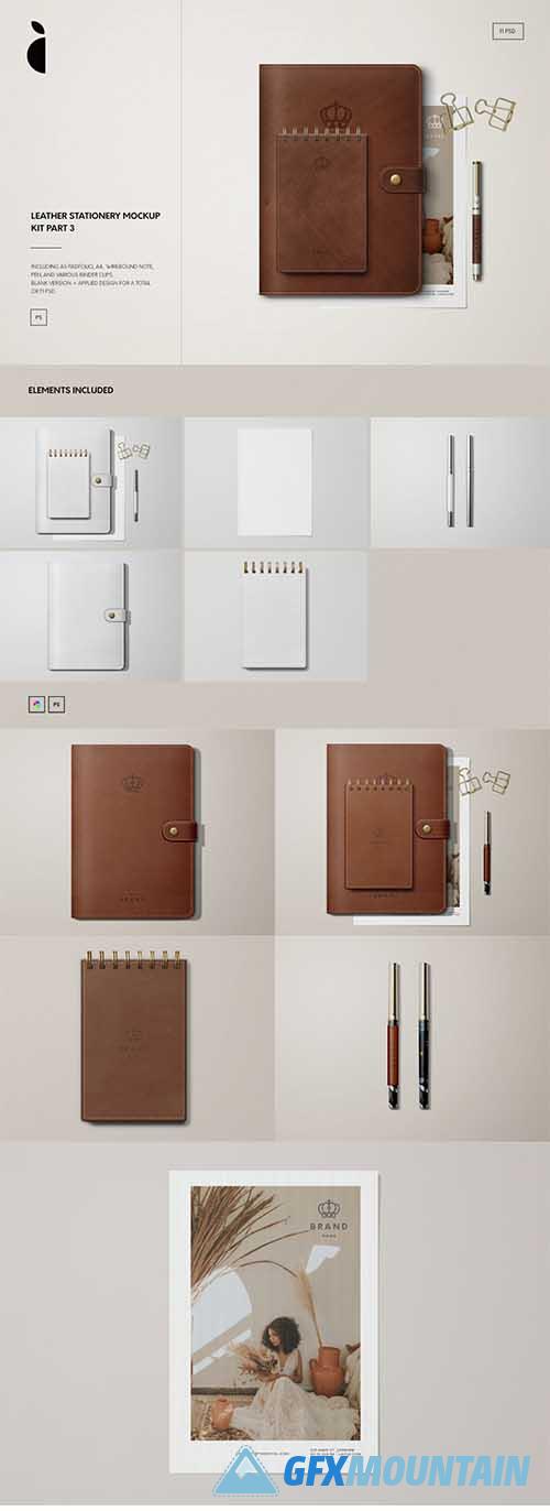 Leather Stationery Mockup Kit