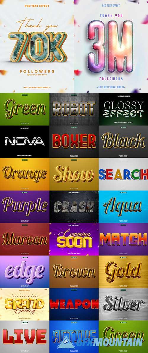 Modern 3D Editable Text Effects