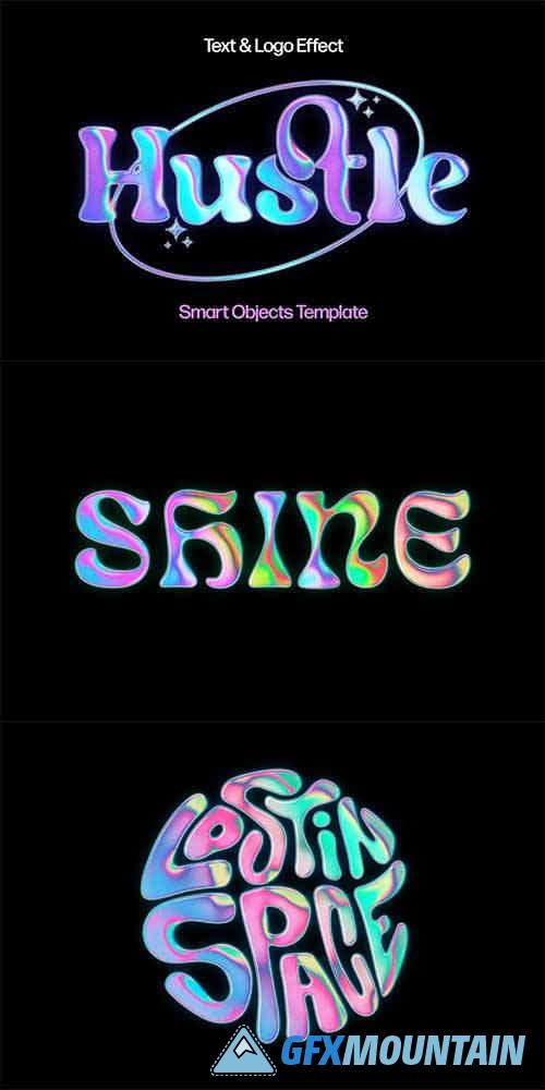 Shiny Holographic Text & Logo Effect