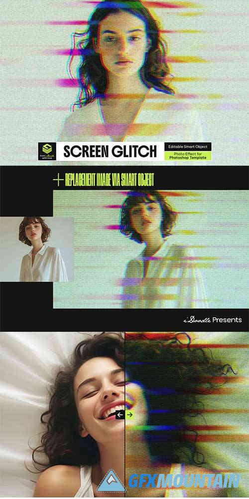 Screen Glitch Photo Effect
