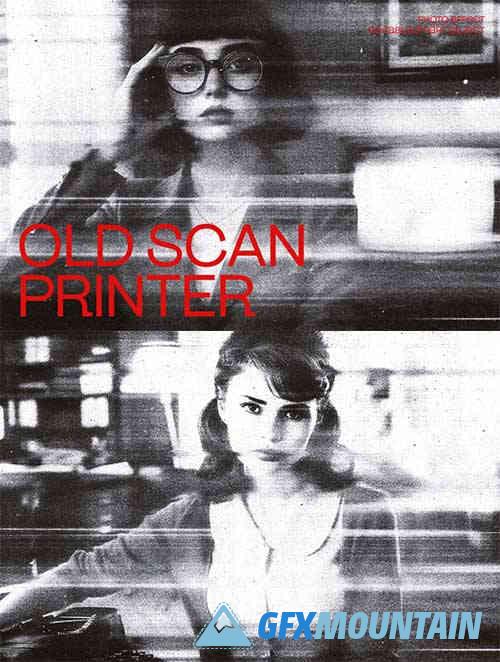 Old Scan Printer Photo Effect