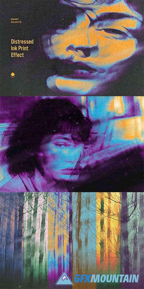 Distressed Ink Print Effect