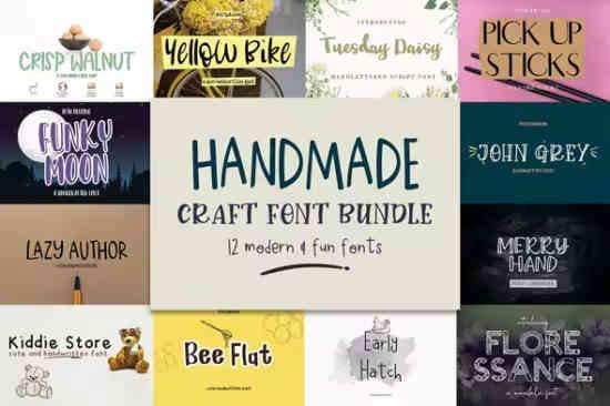 Handmade Craft Font Bundle