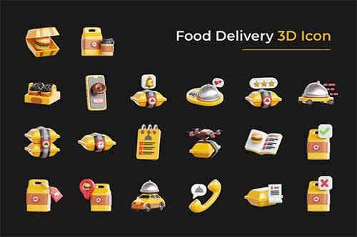 Food Delivery 3D Icon