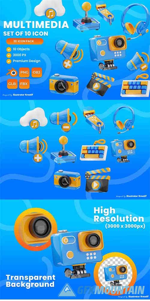 Multimedia 3d Icon