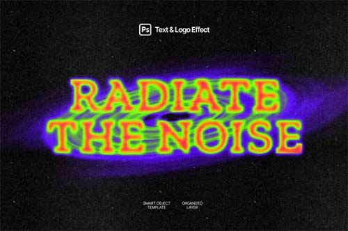 Glowing Acid Blur Text Effect