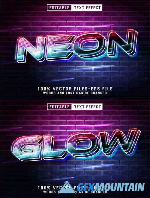 Neon Editable Text Effect