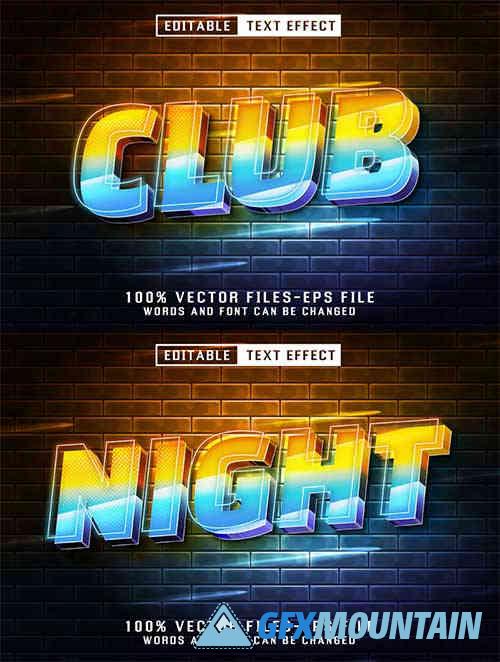 Club Neon Text - Editable Text Effect