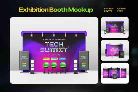 Exhibition Stand Branding Mockup Set