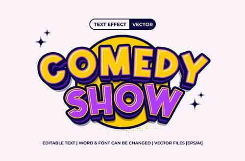 Comedy Show Text Effect 3D