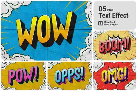 Comic Style Editable Text Effect Set