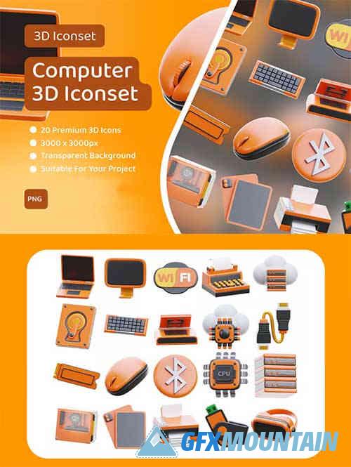 Computer 3D Icons